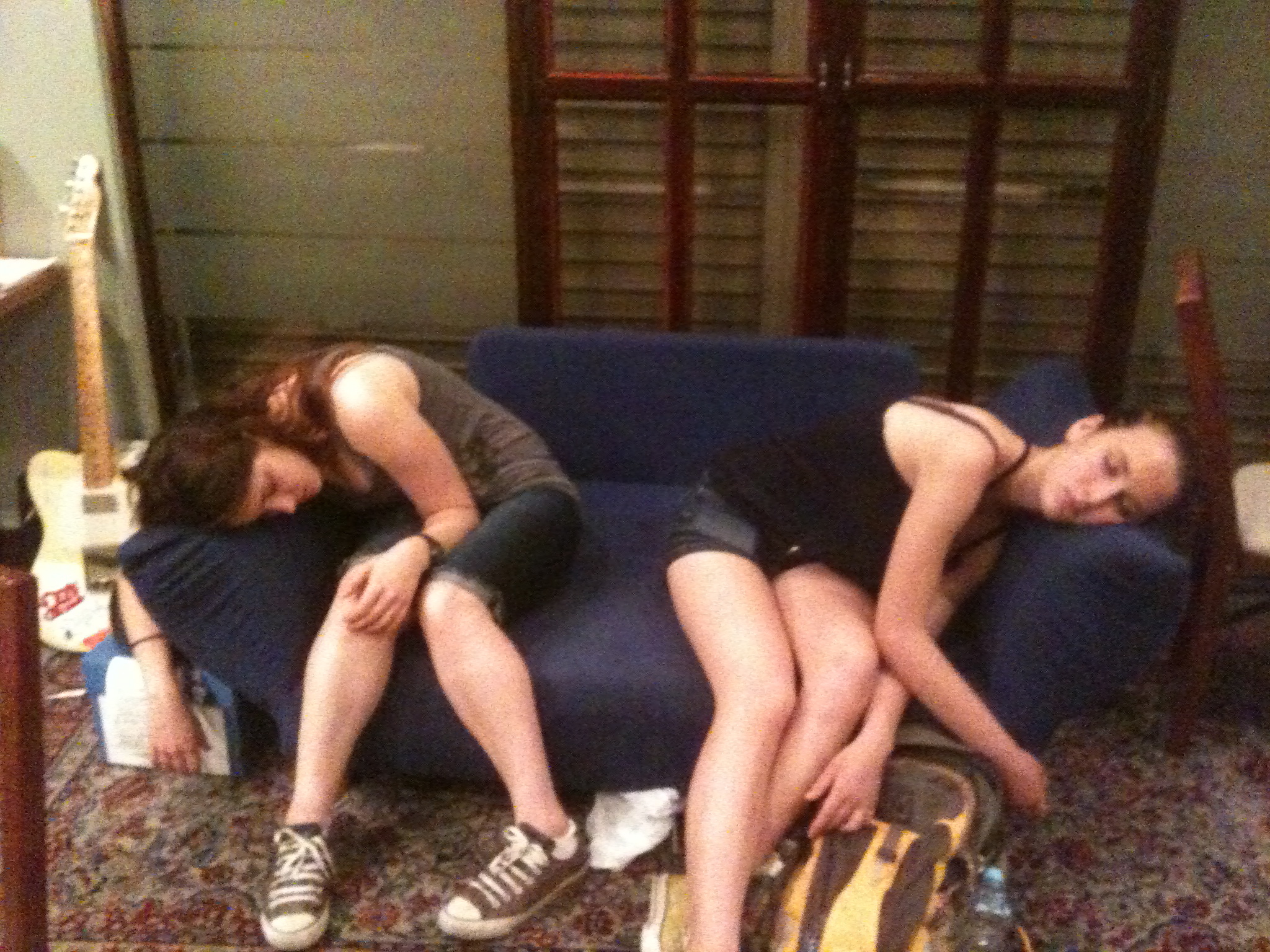 Kozmoz Internship participants catching a nap during their crazy schedule